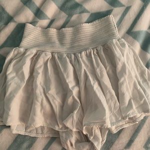 White Brandy Melville Flowy Shorts!